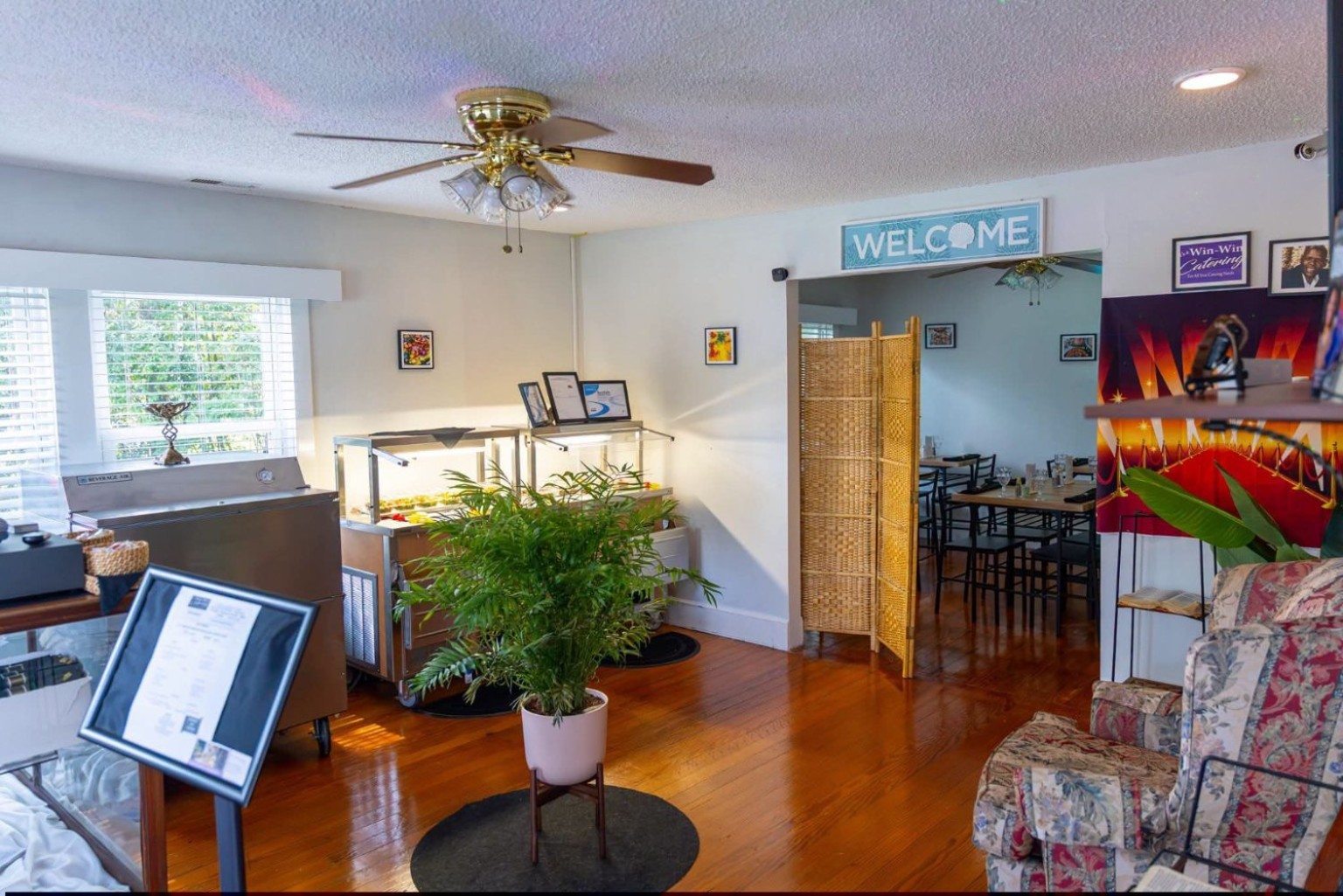 Welcoming interior of It's a Win-Win Restaurant